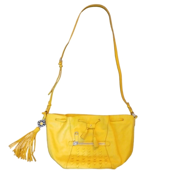 Rafé New York Yellow Leather Shoulder Bag Crossbody Purse - Picture 14 of 14